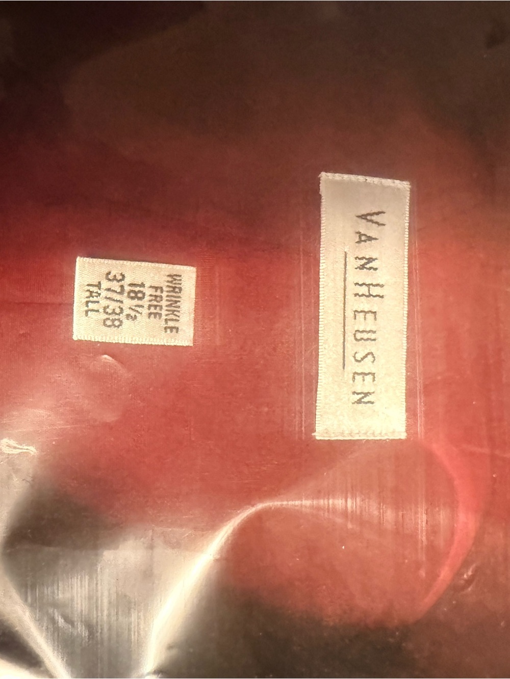 Van Heusen Red Wrinkle-Free Poplin Shirt
